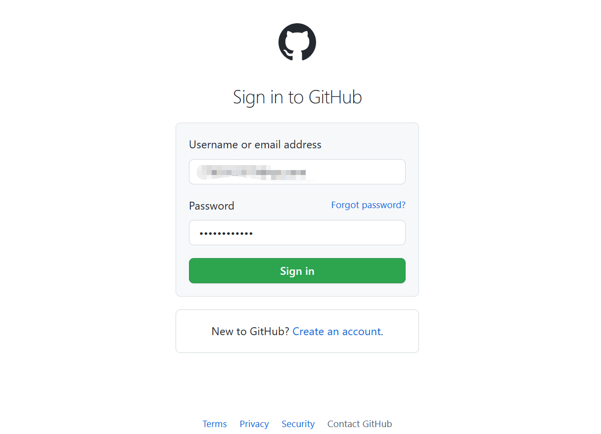 登录github